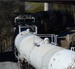 NS yard job E19 pauses while conductor lines switches to get into the interchage yard with CSX.